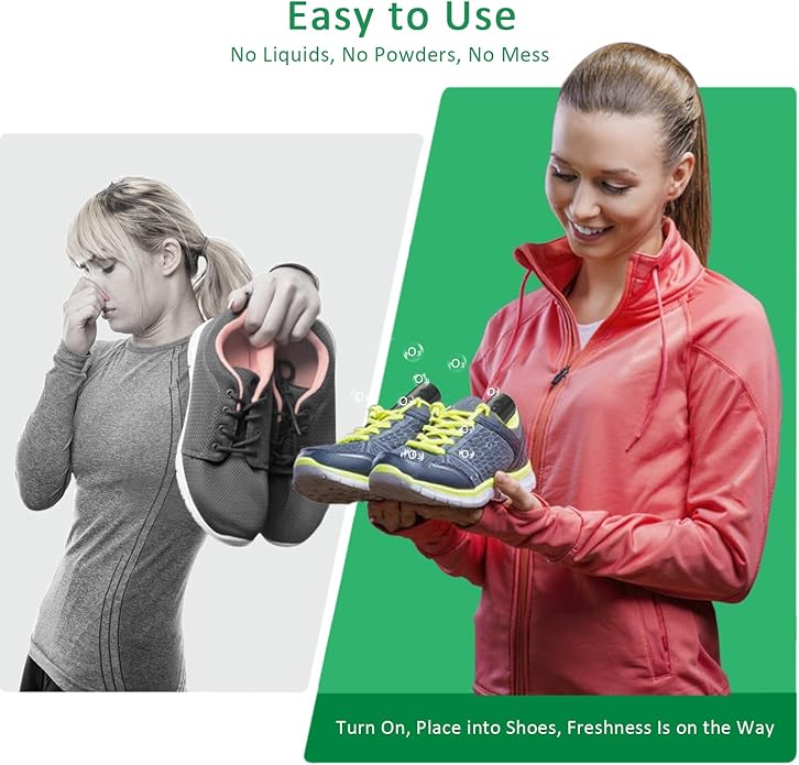 Shoe Deodorizer Rechargeable Ozone Tech Eliminates Odors in All Footwear, Auto Shut-Off Durable Dryer-Style Freshener-Ruum Studio Home
