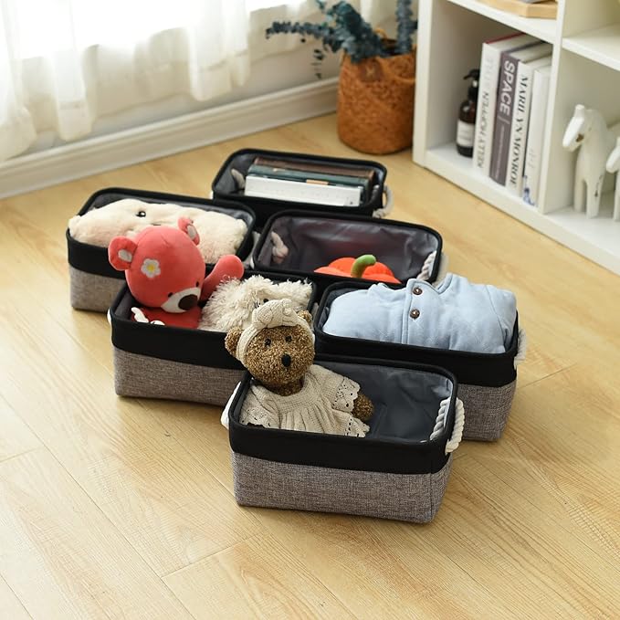 Fabric Storage Cubes - Closet Storage Bins Storage Baskets for Organizing with Handles Organization and Storage 11.8 (L) x 7.8 (W) x 5.2 (H) inches-Ruum Studio Home