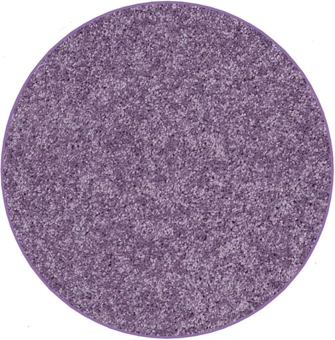 KOECKRITZ Soft and Colorful Kids Classroom Area Rugs (Passes Flammability Pill Test) Many Sizes and Bright Colors to Select from (4' Round, Lavender)-Ruum Studio Home