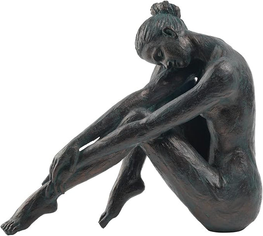 Guichifun Yoga Dancer Statue Home Decoration - Resin Bronze Sculpture Modern Creative Home Garden Statue Handicrafts Art Ware Home Décor Office Room or Outdoor Garden Gifts 16.3 x 7.15 x 13.9 Inch-Ruum Studio Home