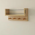Entrance Coat Rack ，Coat Hooks, Wall-Mounted Wooden Hook Rack, Wall-Mounted Shelves are Very Suitable (Oak Colored Finish-A)-Ruum Studio Home