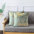 NEWLAKE Bohemian Floral Style Cotton Throw Pillow Covers with Real Stitched Embroidery (2 Pieces, 18X18 Inch)-Ruum Studio Home