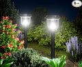 AOSEA 2 Pack Solar Outdoor Lights, IP 65 Waterproof Solar Powered Driveway Lights, Auto On/Off Path Landscape Lighting for Yard, Patio, Landscape, Pathway, Cool White-Ruum Studio Home