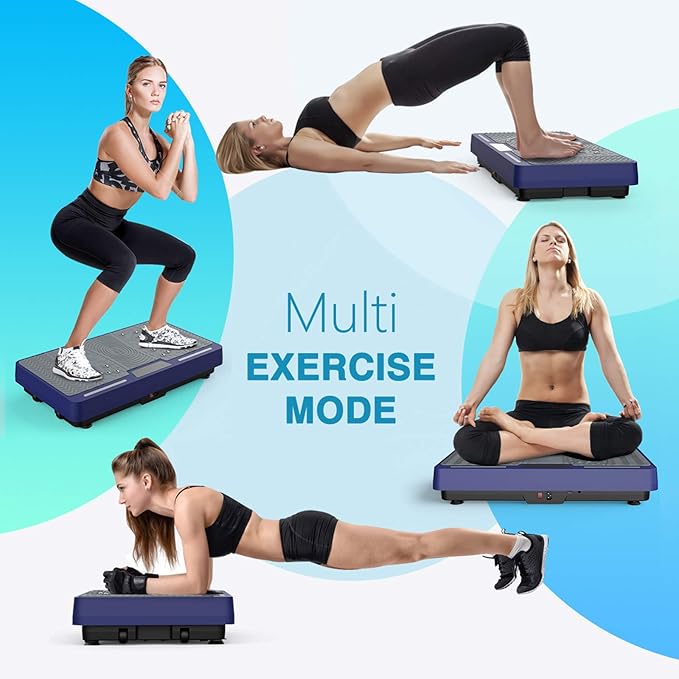 Vibration Plate Exercise Machine - Whole Body Workout Vibration Platform Lymphatic Drainage Machine for Weight Loss Home Fitness with Resistance Bands Remote-Ruum Studio Home
