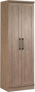 HomePlus Kitchen Pantry Storage Cabinet with Adjustable Shelves, Laundry Bathroom Storage Cabinet, Brushed Oak Finish-Ruum Studio Home