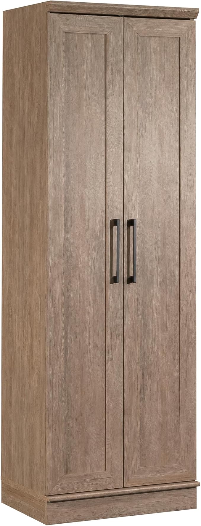 HomePlus Kitchen Pantry Storage Cabinet with Adjustable Shelves, Laundry Bathroom Storage Cabinet, Brushed Oak Finish-Ruum Studio Home