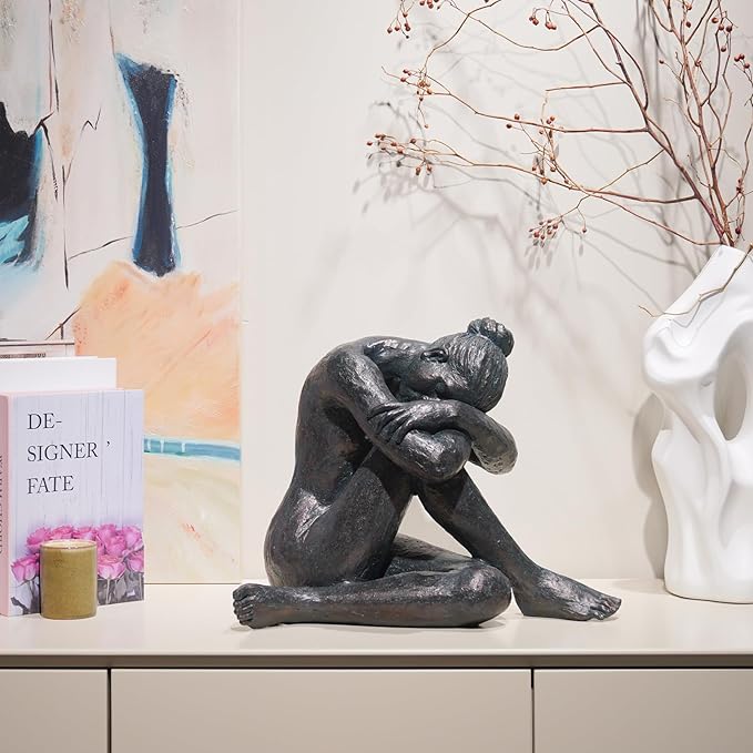 Guichifun Yoga Dancer Statue Home Decoration - Resin Sculpture Modern Creative Home Ballet Thinker Dancers Handicrafts Art Ware Home Décor Office Room Ornament Gifts 13.5 x 9.5 x 11.25 Inch-Ruum Studio Home