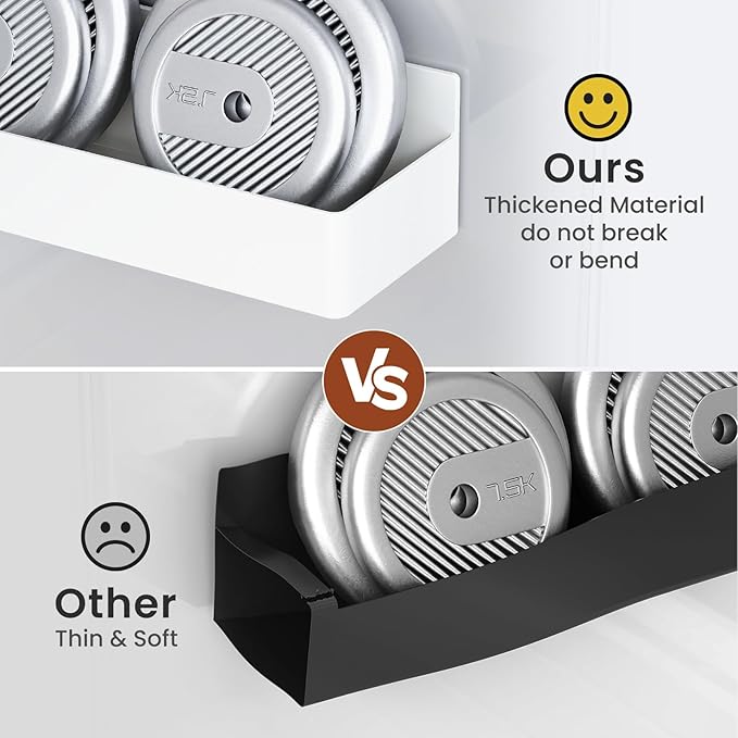 Magnetic Spice Rack for Refrigerator, Kitchen Organizer and Storage Shelf, White (4 Pack)…-Ruum Studio Home