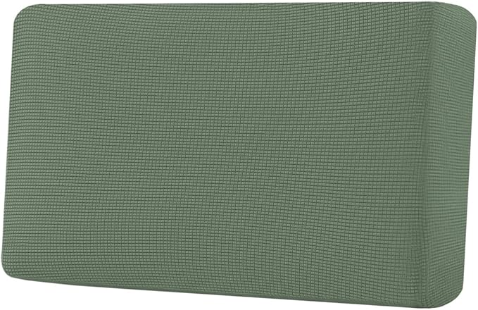 H.VERSAILTEX Super Stretch Individual Seat Cushion Covers Sofa Covers Couch Cushion Covers Slipcover Sets Thick Jacquard Textured Twill Fabric (1 Piece Loveseat Cushion Cover, Loden Frost)-Ruum Studio Home