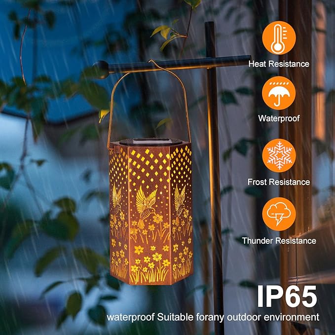 Birthday Gifts for Women Hummingbird Solar Lights Outdoor - Gifts for Mom, Mothers Day Gifts Solar Lanterns Outdoor Waterproof Garden Decoration for Outside, Outdoor, Patio, Yard, Lawn-Ruum Studio Home