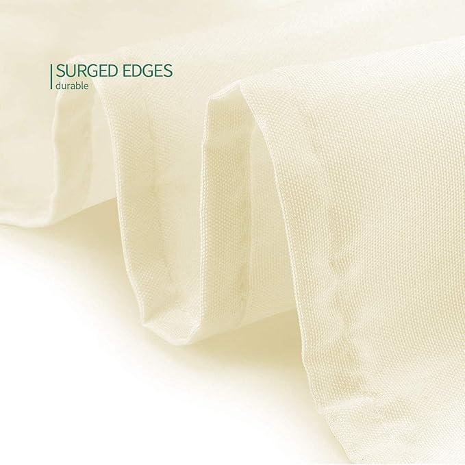 Surmente Ivory Tablecloth for Round Tables, 90-inch Round Table Cloths for Weddings, Banquets, or Restaurants-Ruum Studio Home