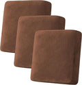 H.VERSAILTEX Velvet Stretch Couch Cushion Cover Plush Cushion Slipcover for Sofa Cushion Furniture Protector Seat Cushion Sofa Cover (3 Piece Sofa Cushion Covers, Caramel)-Ruum Studio Home