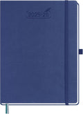 BEZEND Planner 2025-2026 Weekly and Monthly, 8.5" x 11" Academic Calendar (Jul 25-Dec 26) Vertical Daily Appointment with Hourly Timeslot & Monthly Tab, PU Leather Hardcover - Blueberry-Ruum Studio Home