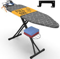 Xabitat Full Size Ironing Board 57" X 15" with Wall Mount Hanger, Full Metal Construction Iron Board, Built in Iron Caddy, Heat & Scorch Resistant Fabric, Cord Holder, Anti-Skid Feet, Heavy Duty-Ruum Studio Home