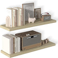 40 Inch Floating Shelf 2 Pack Large Floating Shelves for Wall No Drilling Accessories Included Deep Wall Shelves for Living Room Kitchen Farmhouse 40" W x 12" D x 1.2" Oak-Ruum Studio Home