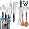 16 Inch Magnetic Knife Holder for Refrigerator - Knife Magnetic Strip for Fridge with Magnetic Hooks - Double Sided Magnetic Knife Bar - Stainless Steel Kitchen Magnetic Knife Hanger Rack-Ruum Studio Home