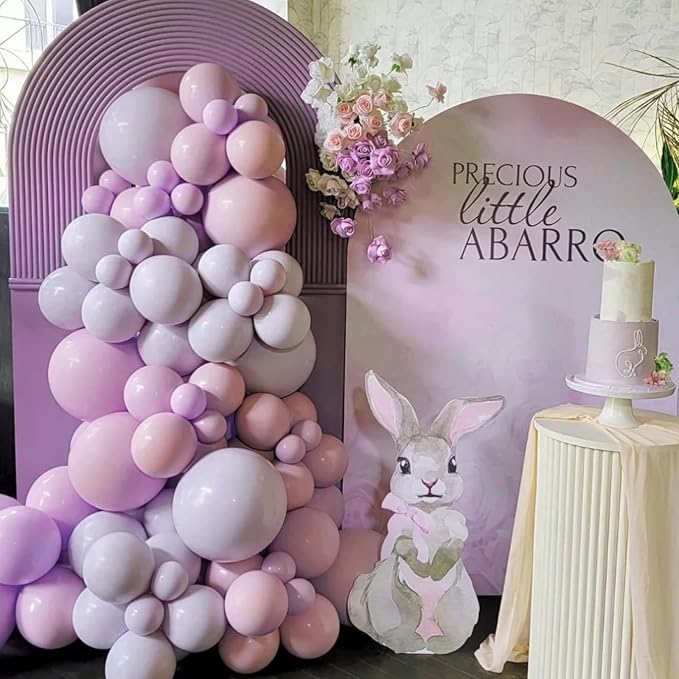 130pcs Lilac Purple Balloons Different Sizes 18" 12" 10" 5" Faded Purple Latex Balloon Garland Arch Kit for Birthday Baby Shower Graduation Wedding Gender Reveal Party Decorations-Ruum Studio Home