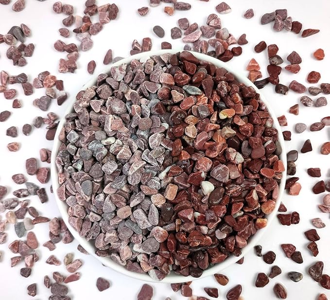 5LB Succulent and Cactus Gravel Pebbles, 1/5 Inch Natural Decorative Polished Stones, River Rocks for Vases Gardening Indoor and Outdoor Decorative Rocks, Red-Ruum Studio Home