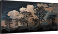 SIGNWIN 30"x60" Extra Large Framed Wall Art Silhouetted Trees at Dusk, Dramatic Forest and Cloudscape for Home Living Room Bedroom Decor (Frame Assembly Required)-Ruum Studio Home