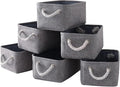 Small Fabric Storage Baskets (6-Pack), Foldable Gift Baskets with Rope Handles for Home & Office Organization-Ruum Studio Home