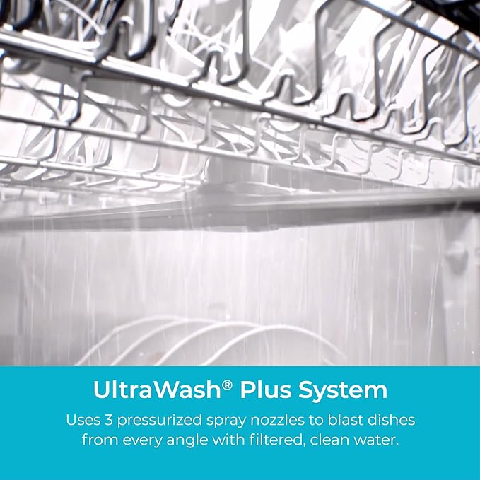 Kenmore 24" Built-in Stainless Steel Tub Dishwasher EasyFlex 3rd, SmartWash, UltraWash Plus, TurboDry, and Adjustable Rack, Energy Star Certified, Fingerprint Resistant-Ruum Studio Home