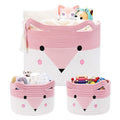 Large Baby Basket Toy Storage 3 Pack, (20"x13.8") Woven Baby Laundry Basket, Stuffed Animal Storage.-Ruum Studio Home