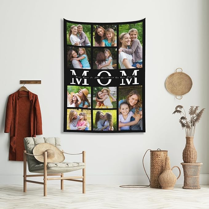 Custom Tapestry For Wall Bedroom Custom Backdrop Personalized Image Text Photo Customized Funny Tapestry Banners And Signs Mother's Day Vertical Tapestrys-Ruum Studio Home