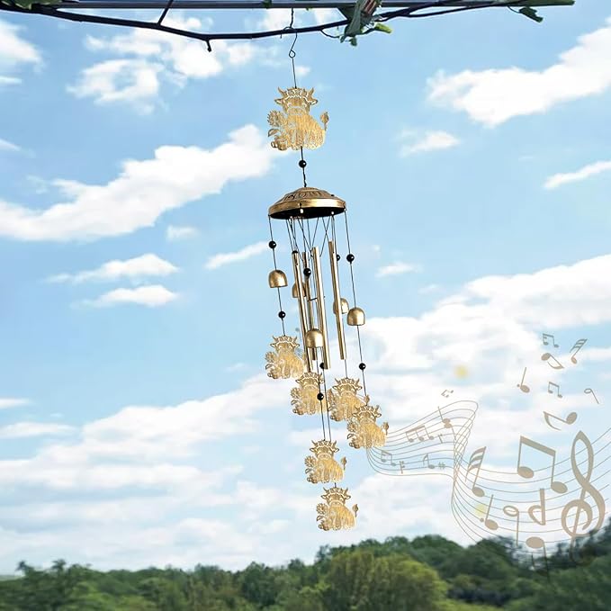 Highland Cow Wind Chimes for Outside,Metal Highland Cow Decor Windchimes Indoor/Outdoor Garden Patio Yard Home Decoration,Gifts for Men Women,Mom Grandma Wife Friends Birthday, Sympathy Memorial-Ruum Studio Home