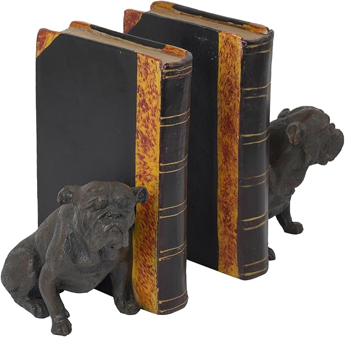 Dog Decorative Bookends Book Holder - Vintage Shelf Decor Book Ends to Hold Books Heavy Duty for Home Decor 3.5 X 4.5 X 6.25 inch Guichifun-Ruum Studio Home