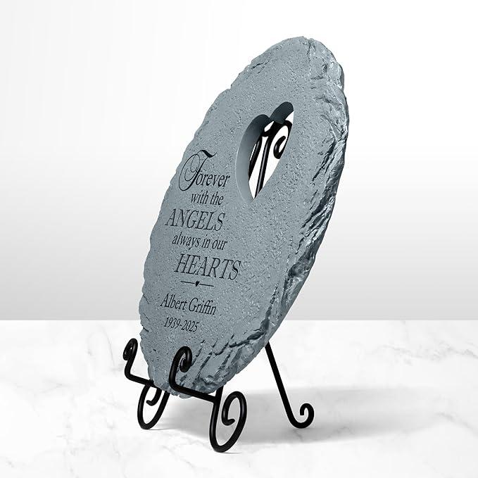 Let's Make Memories Personalized Always in Our Hearts Memorial Garden Stone - Sympathy Marker-Ruum Studio Home