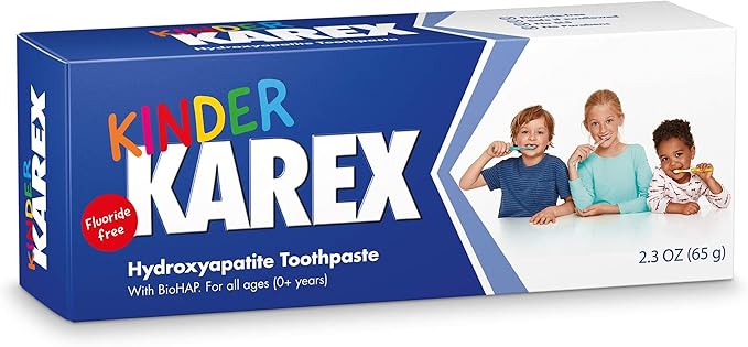 Kinder Karex Hydroxyapatite Kids Toddler Toothpaste I Fluoride Free I Clinically Tested I 2.3 oz-Ruum Studio Home