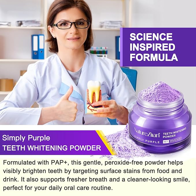 Teeth Whitening Powder - Teeth Whitening - Removes Stains - No Sensitivity - Toothpaste Power - Breath Freshener - for Coffee, Tea and Tobacco Stains 15g-Ruum Studio Home