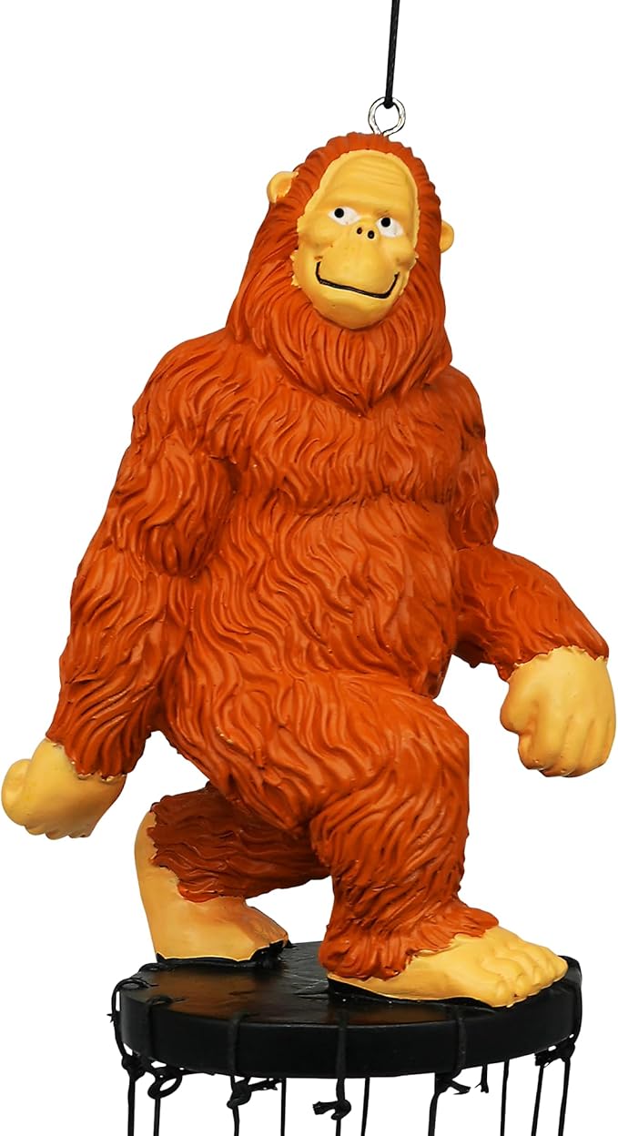 Funny Bigfoot Wind Chime for Outdoors – Sasquatch Yard Décor with Stainless Steel Tubes & Resin Foot Strikers – Unique Garden or Porch Decoration – Hilarious Gift for Cryptid Fans-Ruum Studio Home