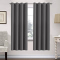 H.VERSAILTEX Premium Solid Thermal Insulated Blackout Grey Curtains Window Drapes - 2 Panels Set- Charcoal Gray, 52x72 Inch,8 Grommets per Panel-Ruum Studio Home