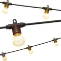 Enbrighten LED Bistro Outdoor String Lights, 48ft, 24 Shatter Resistant Lifetime Bulbs, 2200K Warm White, Weather Resistant, Indoor/Outdoor, Commercial Grade, Perfect for Backyard, Porch, Patio, 38357-Ruum Studio Home