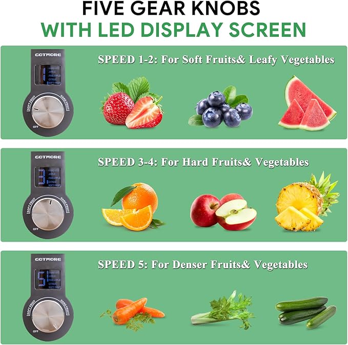 Juicer Machine, Blender & Grinder Combo 3 in 1 for Smoothies, Juice, Processing, Grinding & More 1300W Centrifugal Juice Extractor for Fruit Vegetable with 5 Speeds LCD Screen, Easy to Clean-Ruum Studio Home