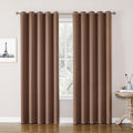 ChrisDowa Blackout Curtains 70 inches Wide for Bedroom - 2 Panels Set Extra Wide Grommet Thermal Insulated Room Darkening Curtains for Living Room (Cappuccino, 70 x 84 Inch)-Ruum Studio Home