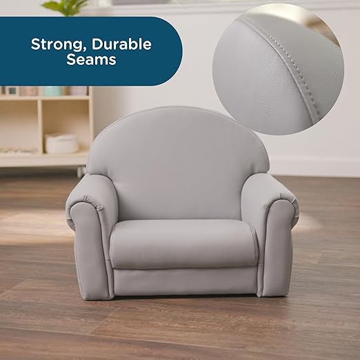 Children's Factory As We Grow Toddler Chair, Flexible Seating for Daycare or Preschool, Kids Reading Couch, Playroom Furniture, Gray-Ruum Studio Home