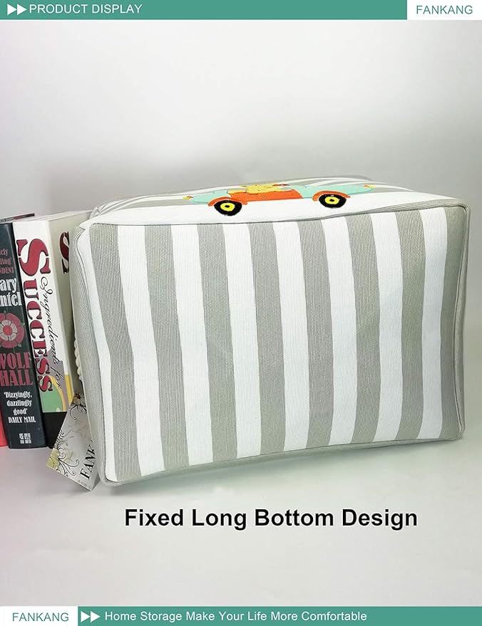 FANKANG Rectangular Laundry Basket Nursery Storage Fabric Storage Bin Storage Hamper,Gift Baskets(Giraffe)-Ruum Studio Home