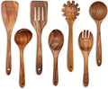 Teak Wooden Kitchen Utensil Set - 7Pcs Wooden Cooking Utensils Including Spatula-Ruum Studio Home