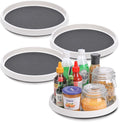 Lazy Susan Turntable, Set of 4, 12 Inch Non-Skid Lazy Susan Organizer for Cabinet, Pantry Organization, Kitchen Storage, Bathroom Sink Cabinet, Refrigerator, Countertop, Spice Rack (4 Pack 12 in)-Ruum Studio Home
