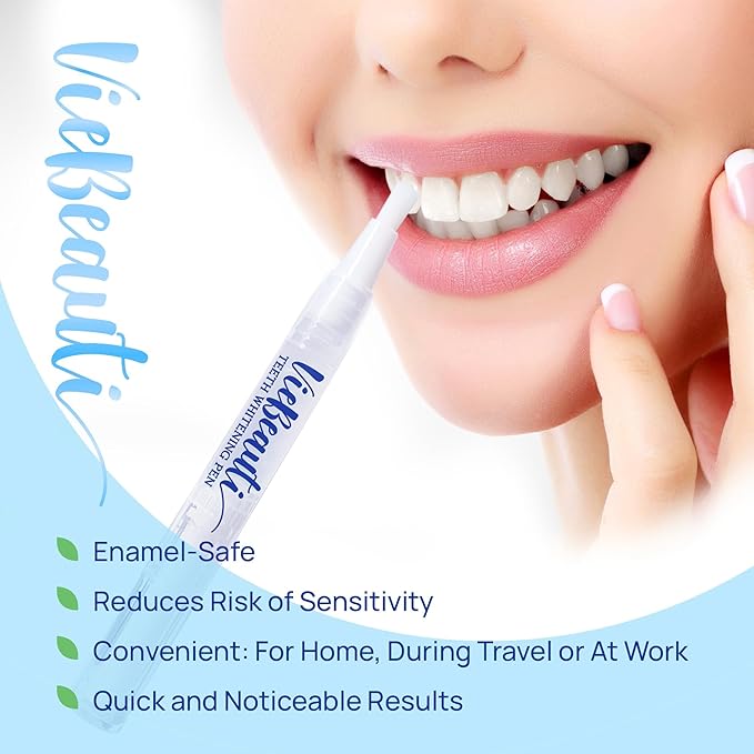 Teeth Whitening Pen Gel Kit: 35% Carbamide Peroxide Gel for Stain Removal - No Sensitivity with Remineralizing Pen for a Brighter Whiter Smile Mint-Ruum Studio Home