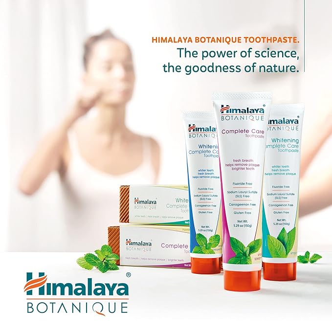 Himalaya Botanique Complete Care Toothpaste, Spearmint Flavor, Fights Plaque, Freshens Breath, Fluoride Free, No Artificial Flavors, SLS Free, Cruelty Free, Foaming, 5.29 Oz, 1 Pack-Ruum Studio Home