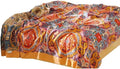 Boho Muslin Blanket for Adults 4-Layer Gauze Twin Size Soft Cozy 100% Cotton Summer Cooling Blanket Floral Decor for Sofa Bed Coverlet Both Sides (A Boho Figure Orange, Twin 60 x 80 in)-Ruum Studio Home