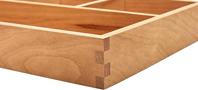 pandapark Wood Organizer Tray,Black Walnut,Desk & Drawer Storage Box (Cherry Master-4)-Ruum Studio Home
