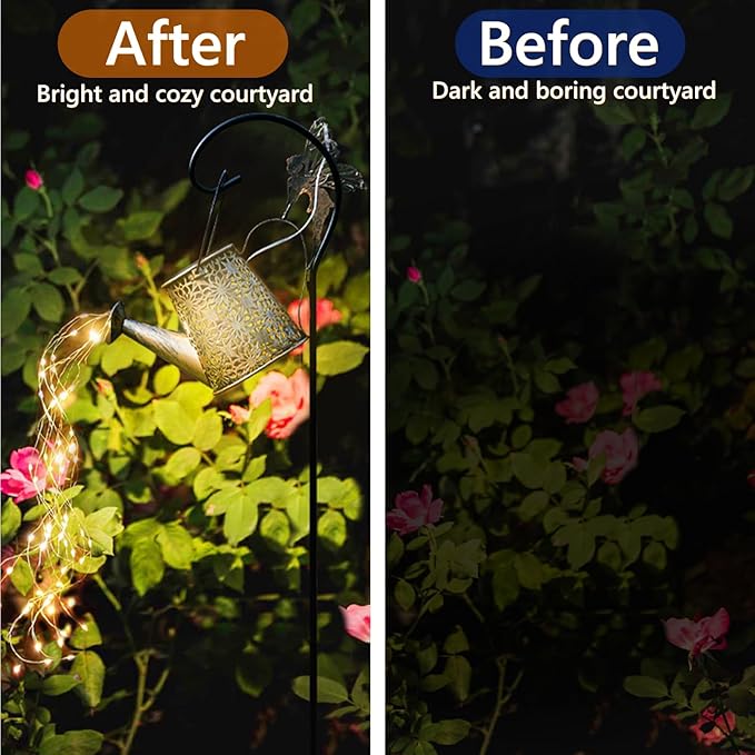 Solar Watering Can Light, Solar Outdoor Decorative,Garden Decor Lights for Yard, IP65 Waterproof Hanging Lantern Landscape Lights, Garden Gifts for Mom, Grandma Women Birthday-Ruum Studio Home