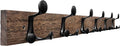 SKOLOO 36-Inch Wood Burnt Coat Rack Wall Mount with 6 Triple Hooks - Ideal for Family Entrances, Classrooms, and Pet Supplies Storage - Perfect Coat Hooks for Wall-Ruum Studio Home