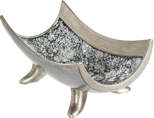 Creative Scents Schonwerk Silver Centerpiece Bowl - Coffee Table Decor - Centerpiece Table Decorations for Dining Room Living Room or Entry Table - Decorative Bowl - Best Wedding/Birthday Gift-Ruum Studio Home