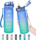 Enerbone Water Bottle, Leakproof BPA & Toxic Free, Motivational Water Bottle with Times to Drink and Straw, Fitness Sports Water Bottle with Strap for Office, Gym, Outdoor Sports-Ruum Studio Home