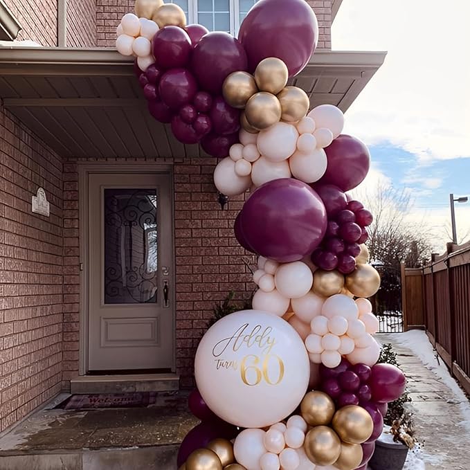 130pcs Burgundy Balloons Different Sizes 18" 12" 10" 5" Wine Red Balloons for Birthday Graduation Bride Baby Shower Wedding Decorations-Ruum Studio Home